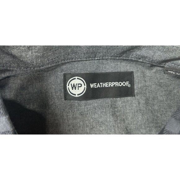 Weatherproof‎ Plaid Button-Up Shirt Men's Large Bright Blue/Black New - Picture 4 of 11